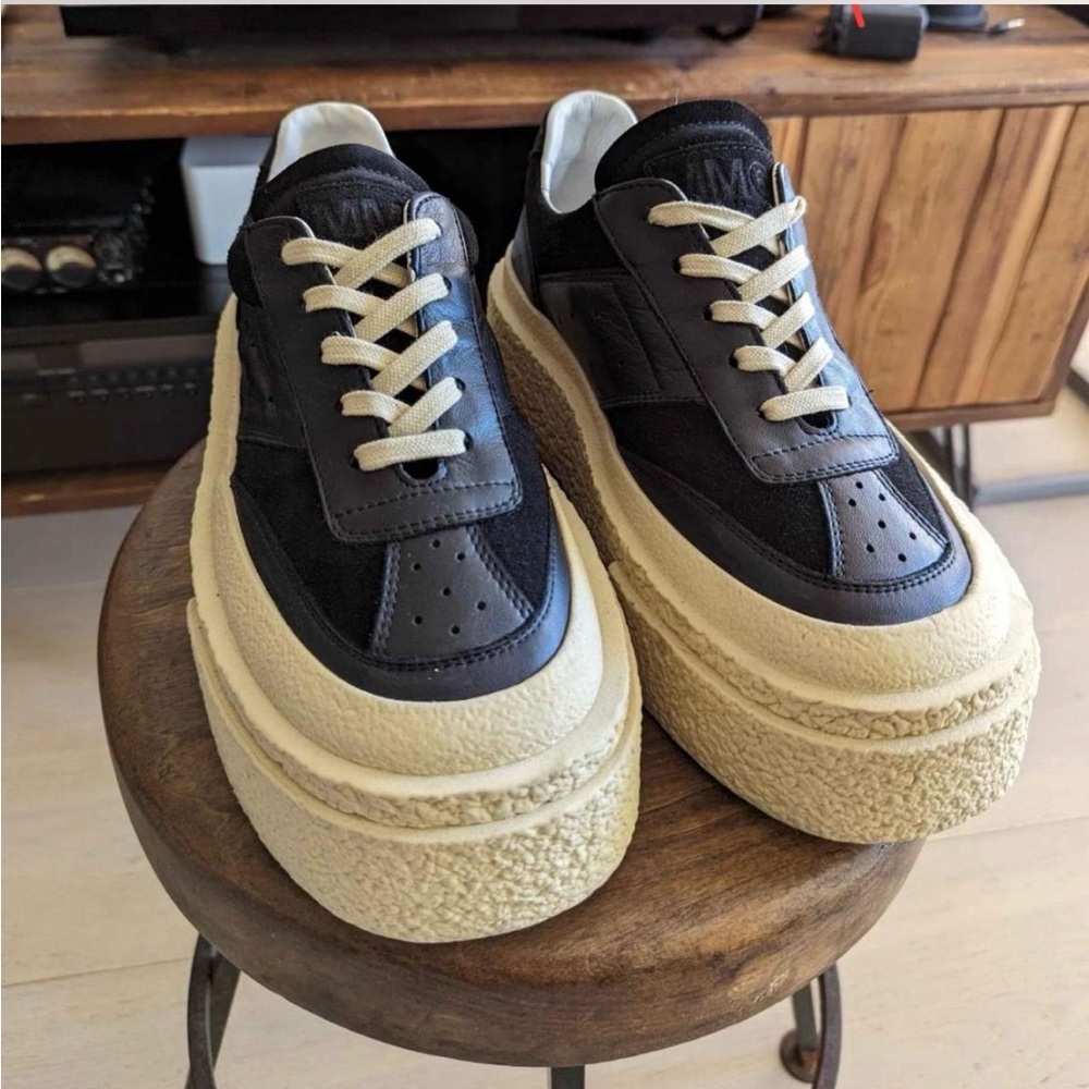 MM6 Maison Martin Margiela Black and Cream Sneakers